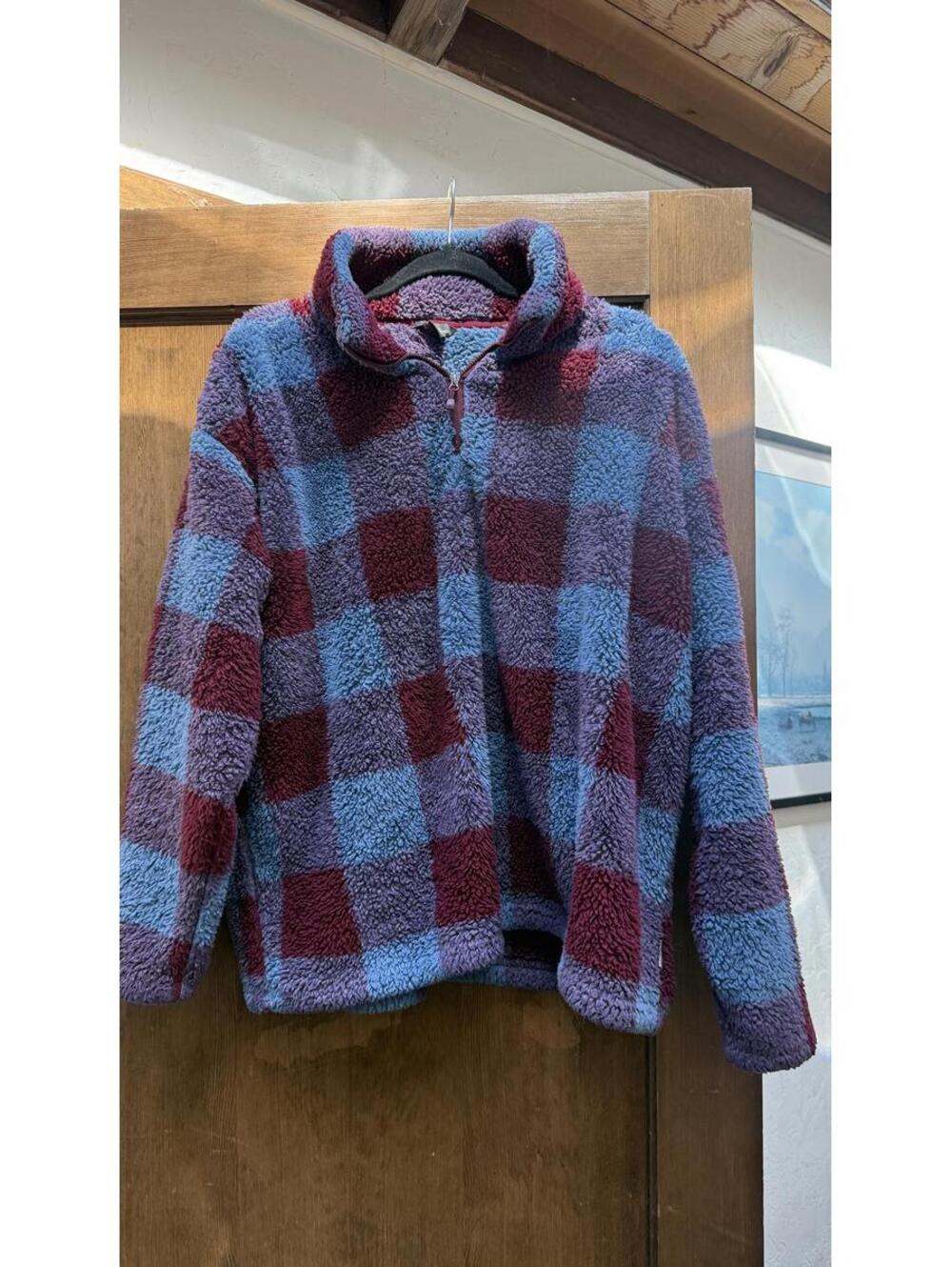 Eddie Bauer Women's XXL Sherpa Fleece Pullover Jacket Nature Granola